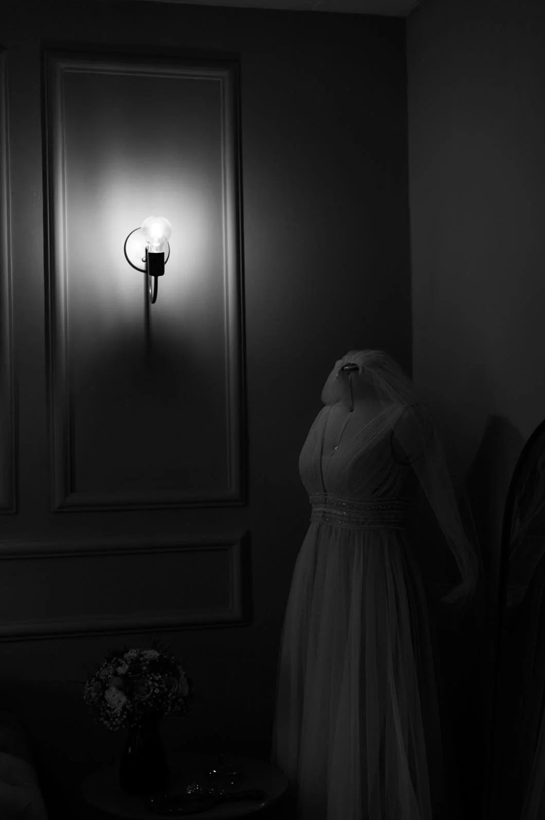 Fotografia de casamento em preto e branco